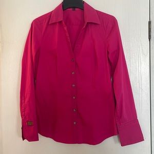 Fuchsia colored woman’s button up